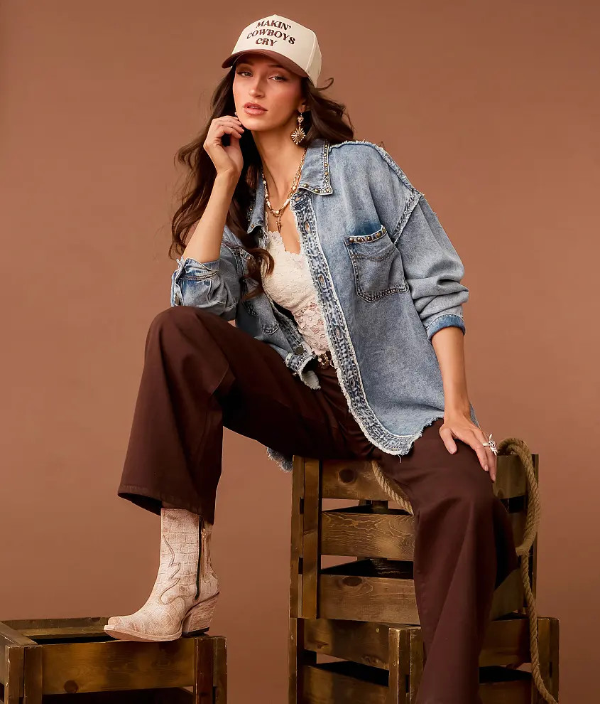 Studded Western Chambray Shirt | Buckle