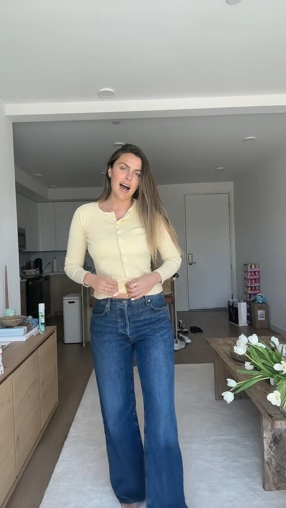 Tall girl jeans (sized up to make more low rise) 