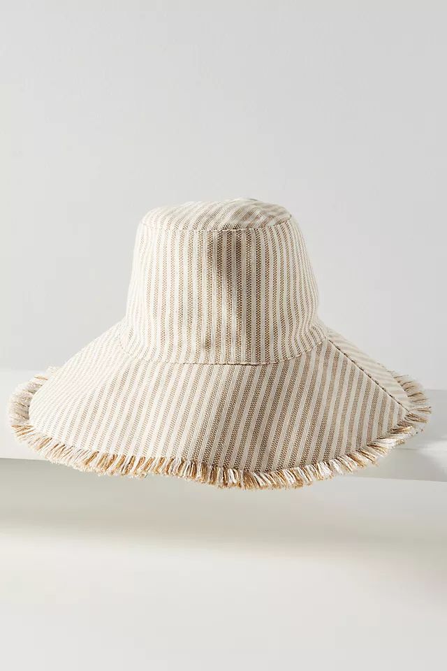 Striped Canvas Bucket Hat | Anthropologie (US)