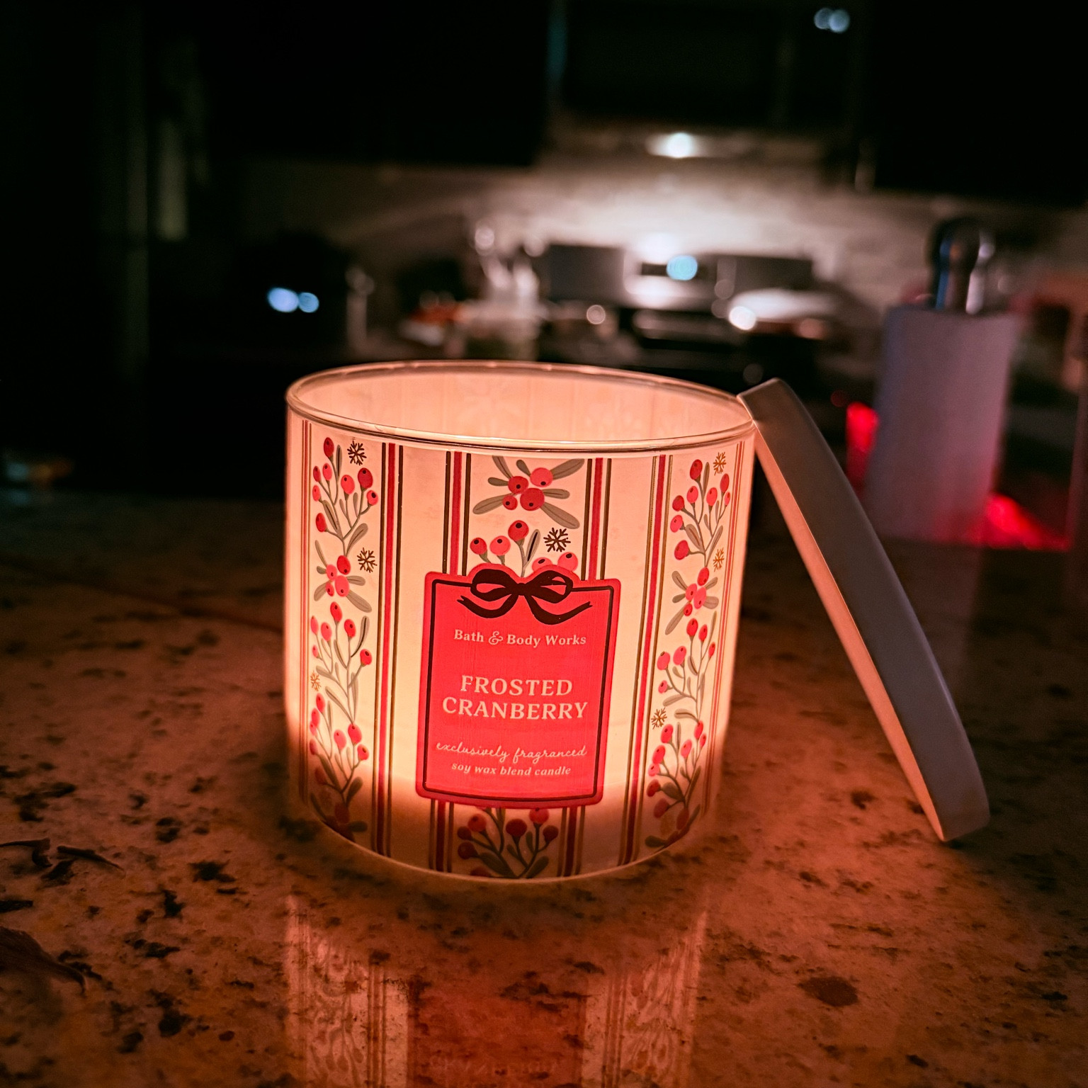Soft lights, a warm blanket, and the scent of Frosted Cranberry. ✨ This Bath & Body Works candle isn’t just a scent—it’s a whole mood. 🕯️ What’s your go-to holiday fragrance?

#LTKHoliday #LTKSeasonal #LTKSaleAlert