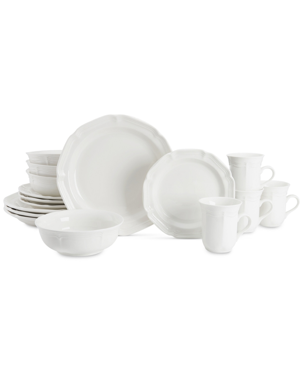 Mikasa French Countryside Collection 16-Pc. Dinnerware Set, Service for 4 - White Grou | Macy's
