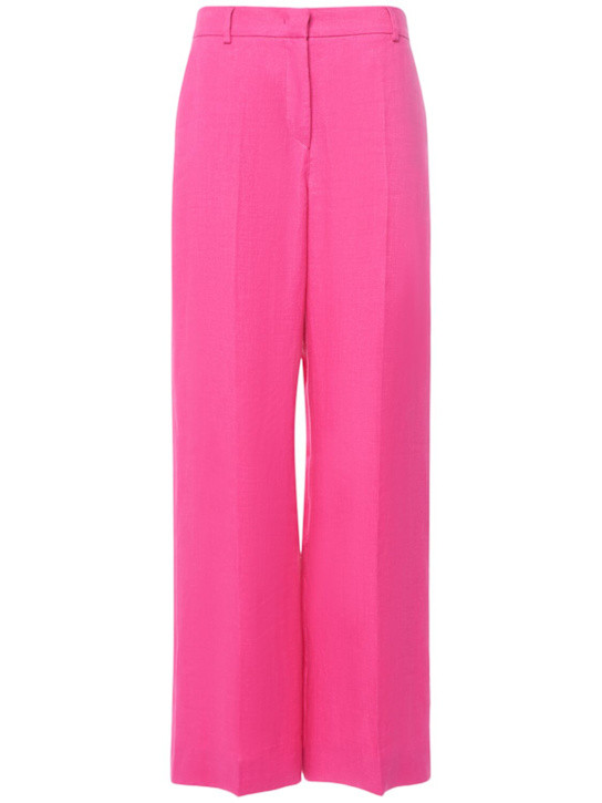 Malizia linen canvas wide pants | Luisaviaroma