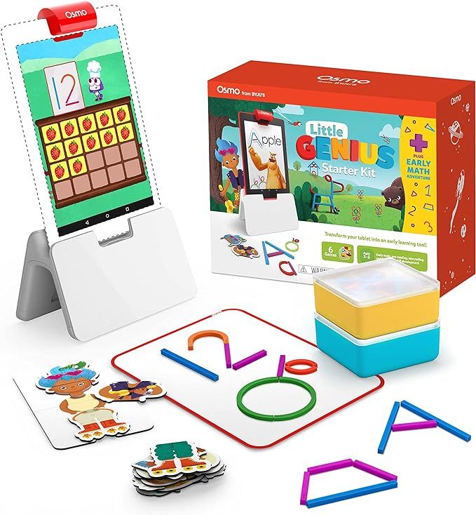 Osmo - Little Genius Starter Kit for Fire Tablet + Early Math Adventure - Valentine Toy - 6 Educa... | Amazon (US)