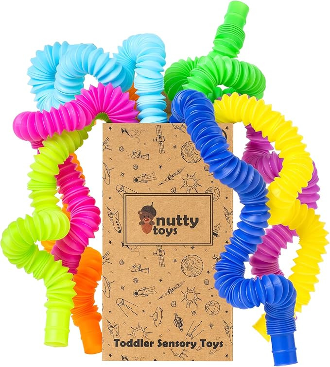 Nutty Toys Mini Pop Tubes - Sensory Toys - Endless Creativity & Fun for Kids and Toddlers |8 Pack... | Amazon (US)