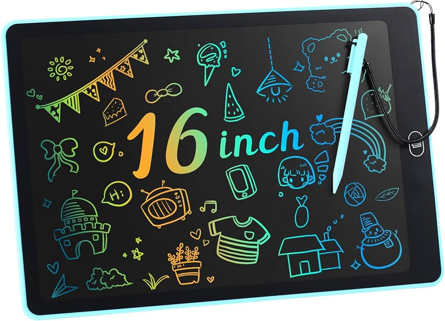 16 Inch LCD Writing Tablet for Kids Adults,Colorful Drawing Pad Doodle Board School Supplies Toys... | Amazon (US)