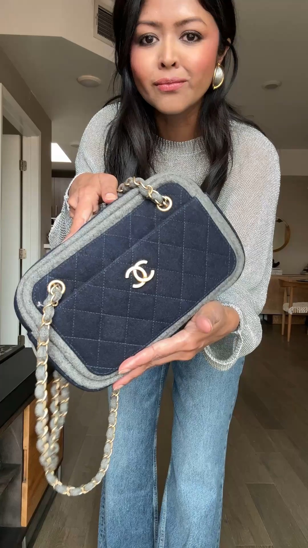Top size small and jeans 27! 
Chanel bag: via @Vivrelle use code: SHERYLLUKE for first month free membership. 