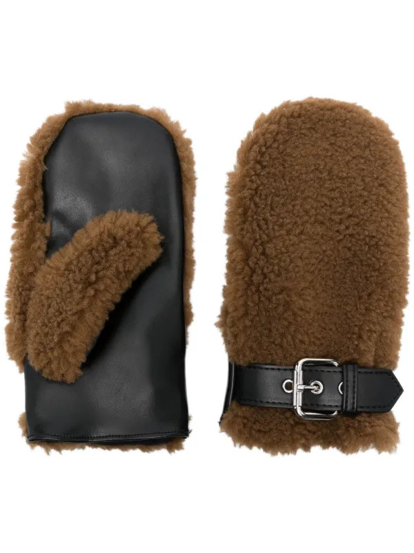 bucked faux-shearling gloves | Farfetch Global