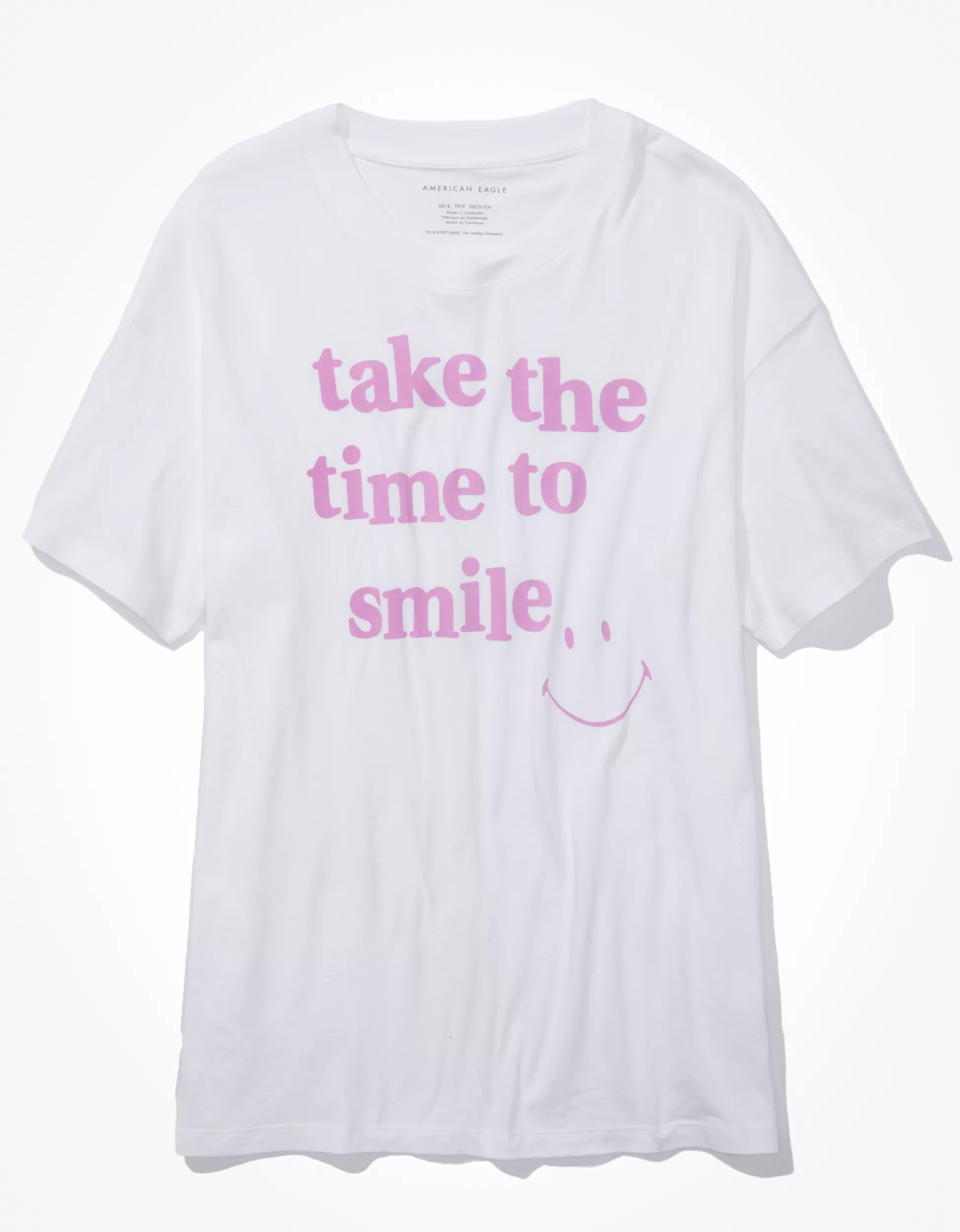 AE Oversized Smiley® Graphic Tee | American Eagle Outfitters (US & CA)