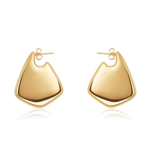 SHERLOVE Trendy Gold Plated Knot Earrings for Women Chunky Statement Drop Dangle Earrings Lightwe... | Amazon (US)