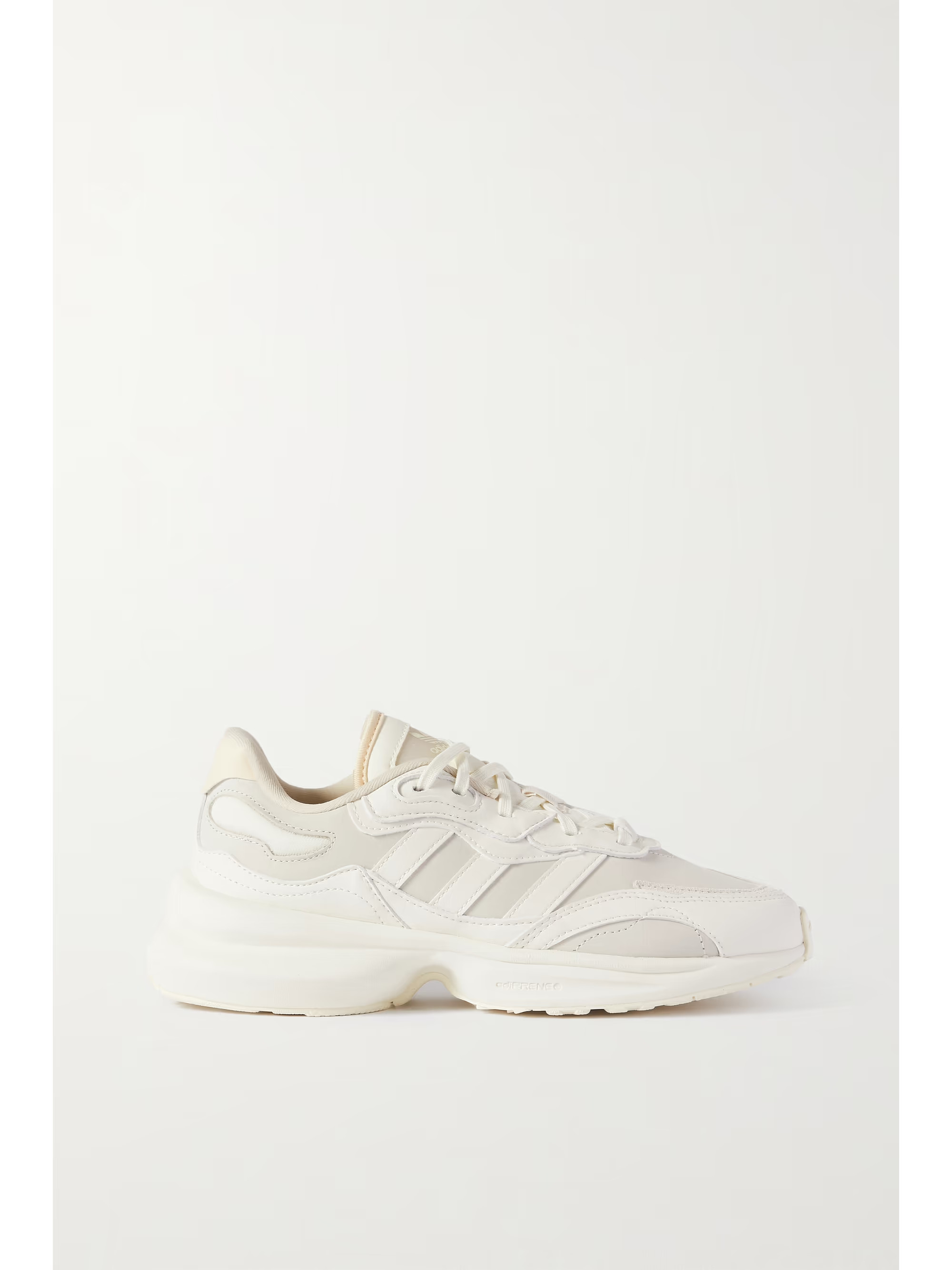 White Zentic leather sneakers | ADIDAS ORIGINALS | NET-A-PORTER | NET-A-PORTER (UK & EU)