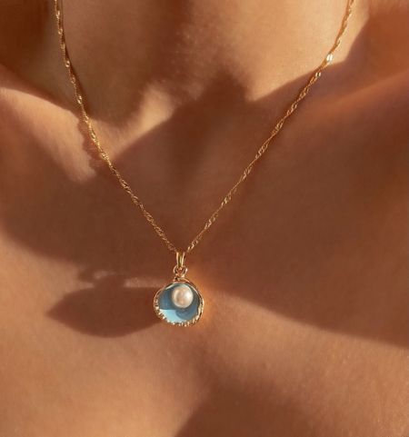Necklace is linked! The Mermaid Necklace -Oyster Shell Pearl Necklace-Blue Oyster Shell 

#LTKbeauty #LTKSeasonal #LTKfindsunder50