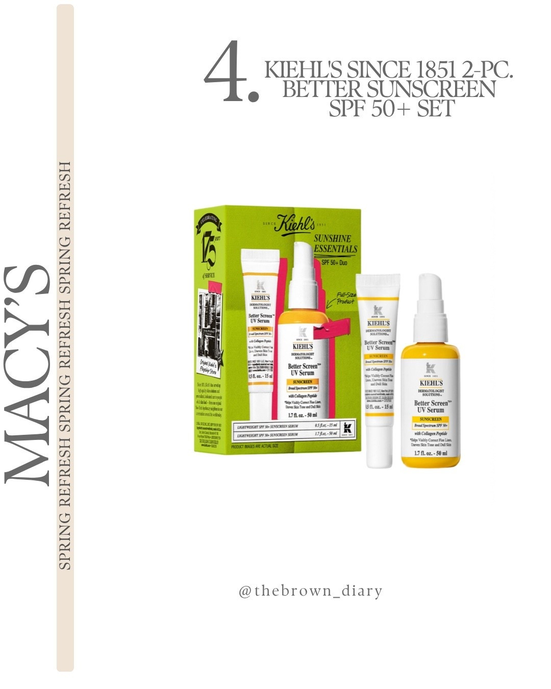  @Macys Macy’s Spring Refresh Sale Kiehl Sunscreen 

#LTKmomlife #LTKBeauty #LTKSaleAlert