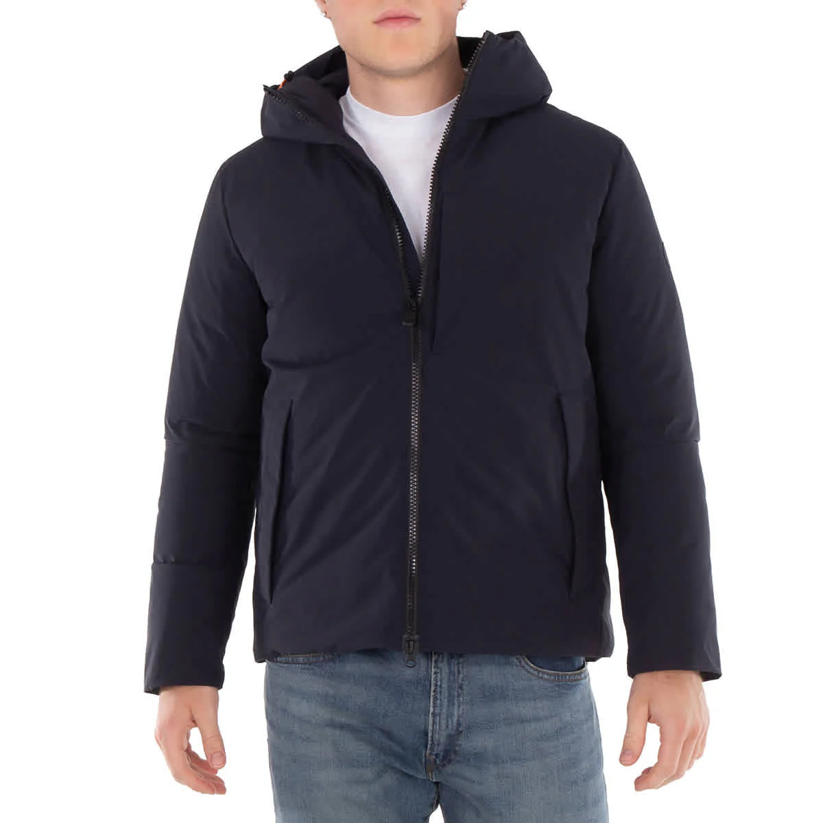 Save The Duck Obione Hooded Jacket in Blue | Shop Simon
