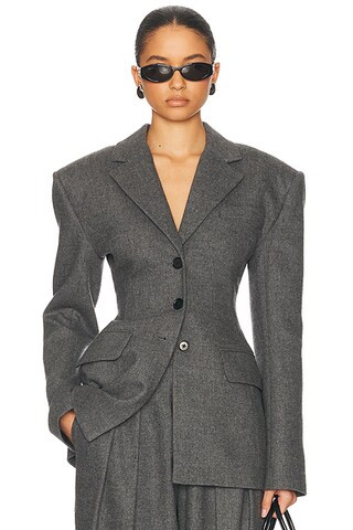 The Tweed S Curve Blazer | FWRD 