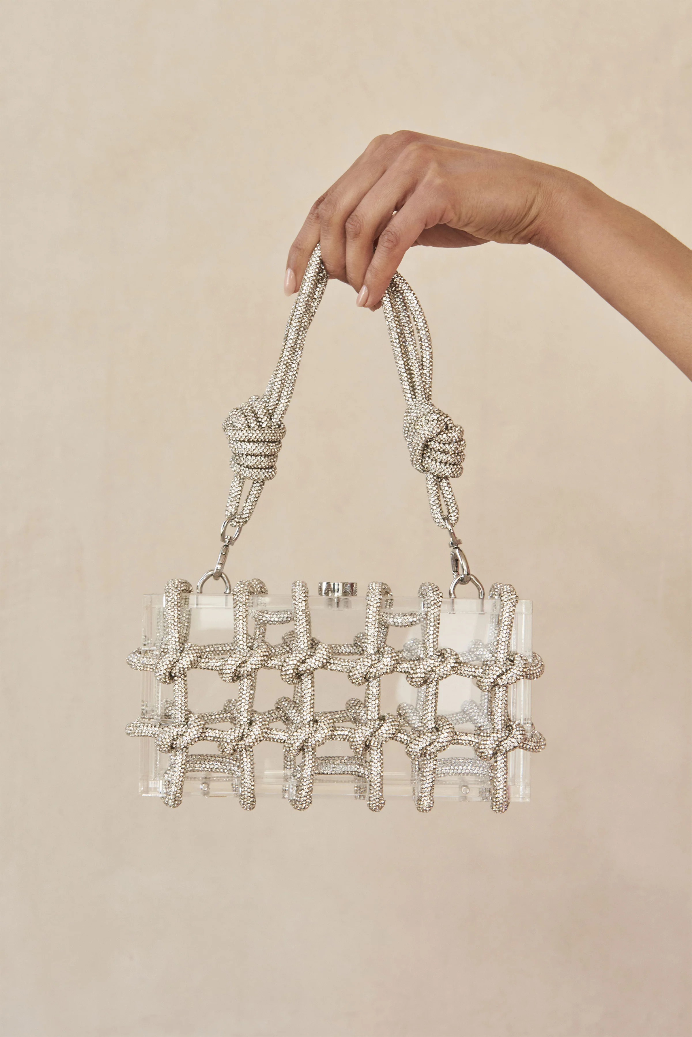BESS RHINESTONE SHOULDER BAG - CLEAR | Cult Gaia - US