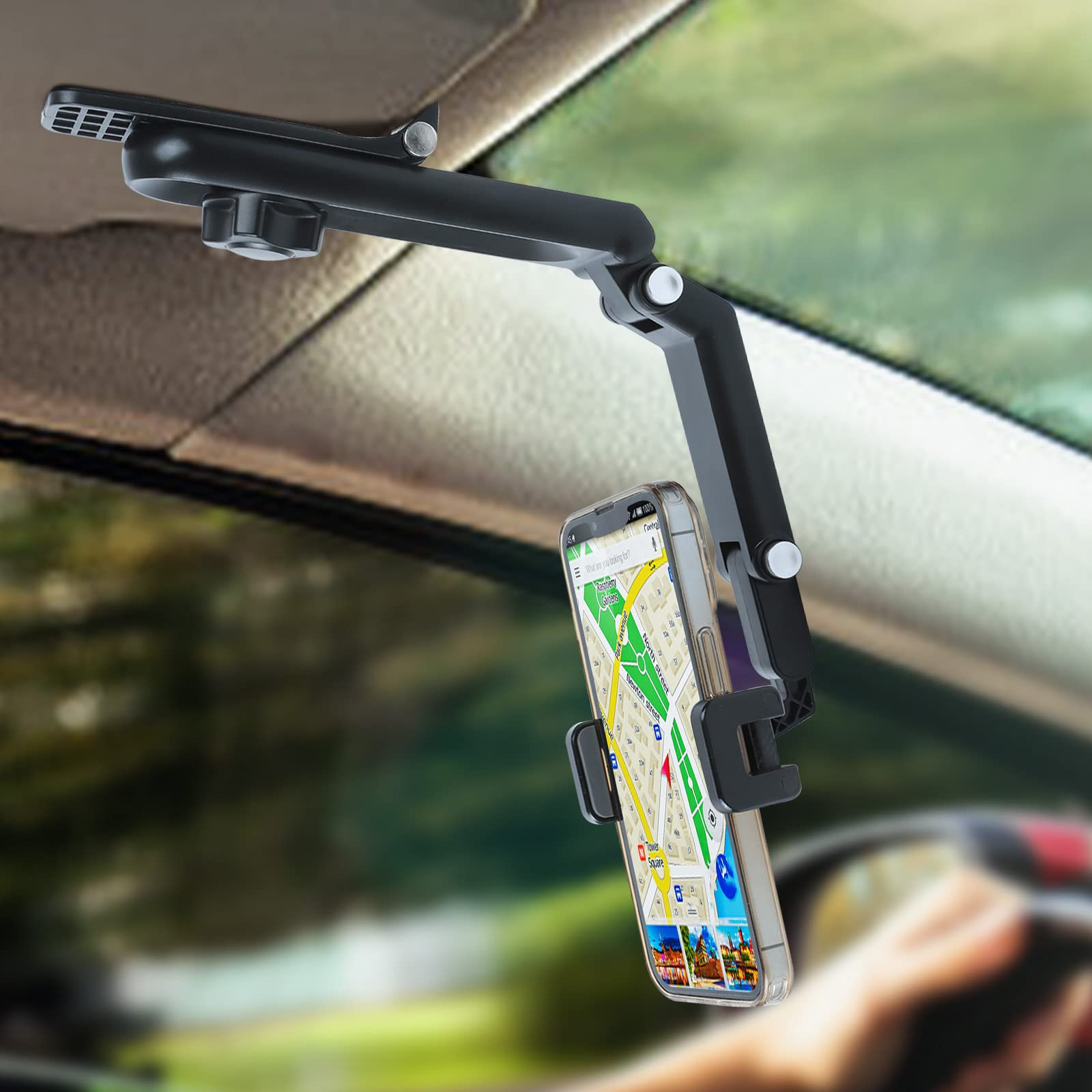 Sun Visor Phone Holder,360° Rotatable Rearview Phone Holder, Cell Phone Holder for Car Sun Visor... | Amazon (US)