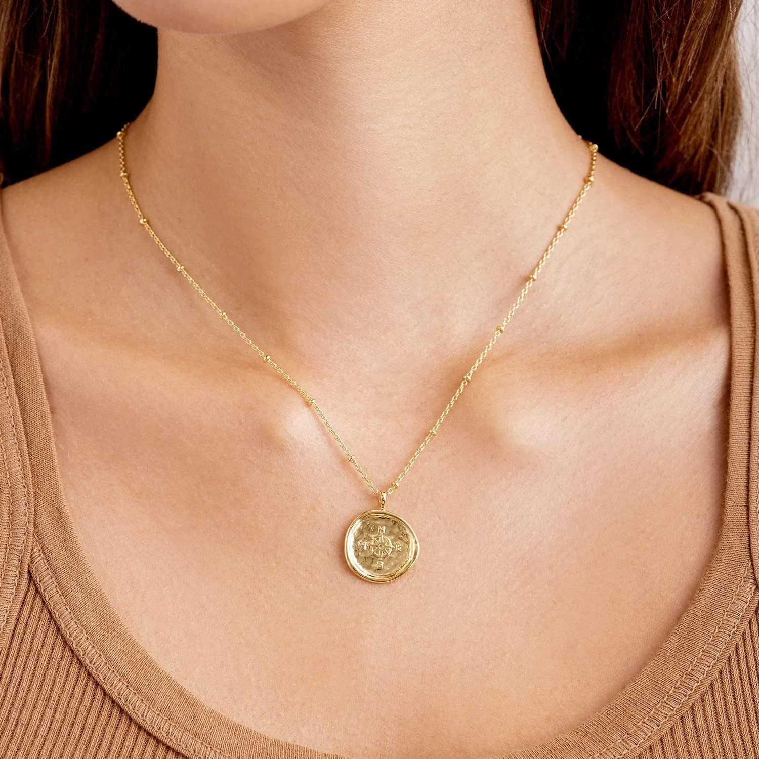 gorjana Women's Compass Coin Necklace | Amazon (US)