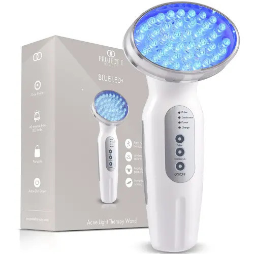 Project E Beauty Blue LED+ Acne Light Therapy Wand in White at Nordstrom | Nordstrom
