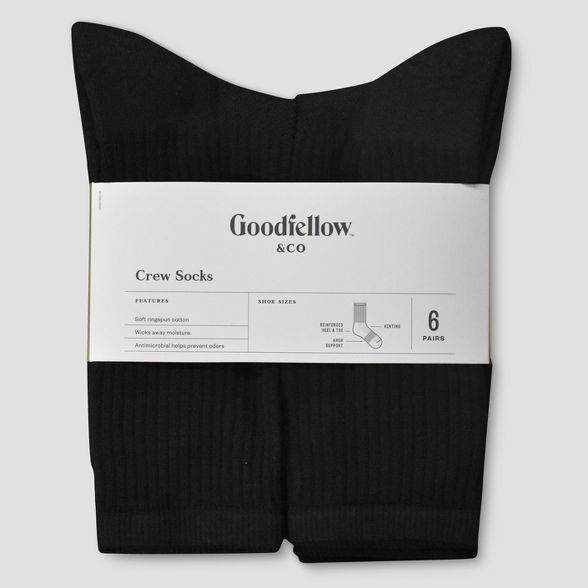Men's Odor Resistant Socks 6pk - Goodfellow & Co™ - 6-12 | Target