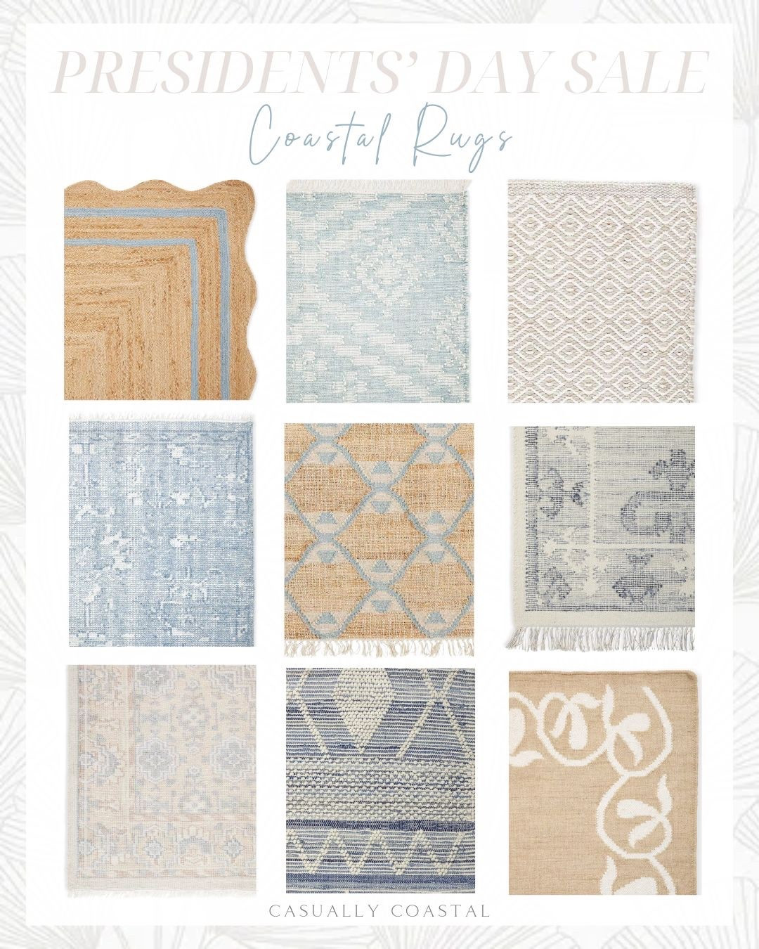 All of these gorgeous rugs are 20% off this Presidents' Day weekend! 🇺🇸 Or, spend over $2,500 and get 25% off!

- - 
Serena & Lily rug, coastal rugs, rugs on sale, neutral rugs, blue and white rugs, rope doormat, striped rugs, blue and white stripe rugs, 8x10 rugs, scallop jute rug, 2x3 rug, 3x5 rug, 5x7 rug, 6x9 rug, 9x12 rug, 11x14 rug, 10x14 rugs, 12x18 rug, oversized rugs, alamere rug, Ryder denim rug, Serena & Lily rugs on sale, beach house rugs, lake house rugs, living room rugs, kitchen runners, bedroom rugs, green rugs, blue & gray rugs, custom size rugs, dining room rugs, entryway rugs, woven rugs, designer rugs, home office rugs, custom rugs, blue rug, Presidents' Day sales, 

#LTKHome #LTKSaleAlert