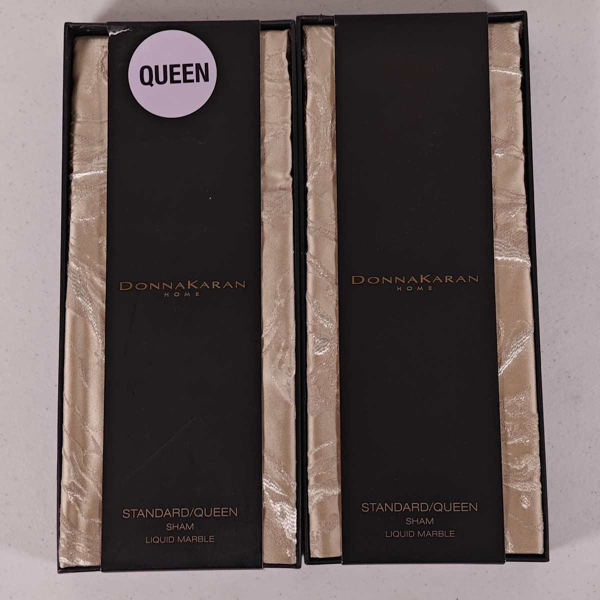 New Donna Karan Liquid Marble Gold Standard/Queen Shams Set of 2 Luxury  | eBay | eBay US