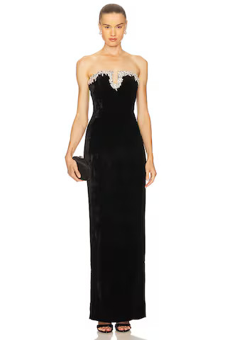 Rachel Gilbert Claudine Gown in Black from Revolve.com | Revolve Clothing (Global)