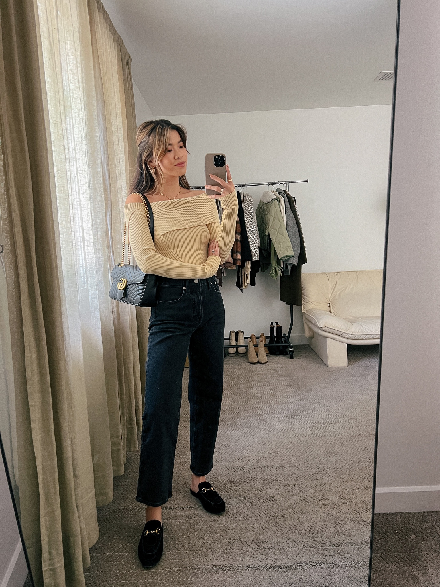 A feminine off-the-shoulder top for an elevated fall outfit! 

#revolve
#revolveoutfit
#fallrevolve
#falloutfit
#fallstyle
#fallfashion
#top
#offtheshoulder
#booties
#blackbooties
#blackpurse
#blackdenim
#denim

#LTKworkwear #LTKstyletip #LTKSeasonal