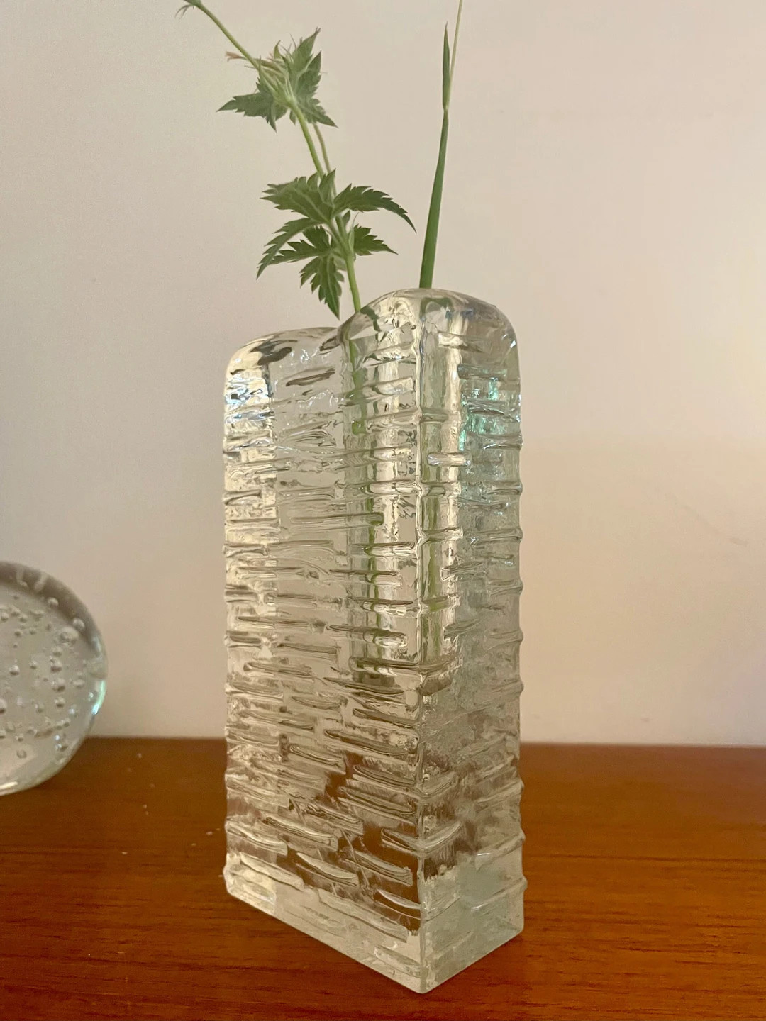 Grote Jaren 70 Vintage Solifleur Brutalistische Stijl Blokglazen Vaas Van Walther Glass - Duitsla... | Etsy (US)
