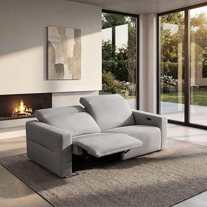 70.8" Power Reclining Loveseat Sofa, Oversize Zero Gravity Recliner Sofa with Manual Adjustable H... | Amazon (US)