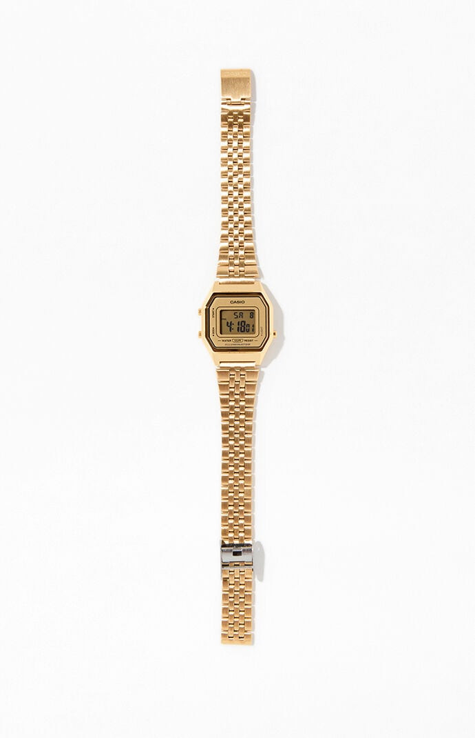 Casio Watches LA680WGA-9VT Gold Metal Vintage Watch | PacSun
