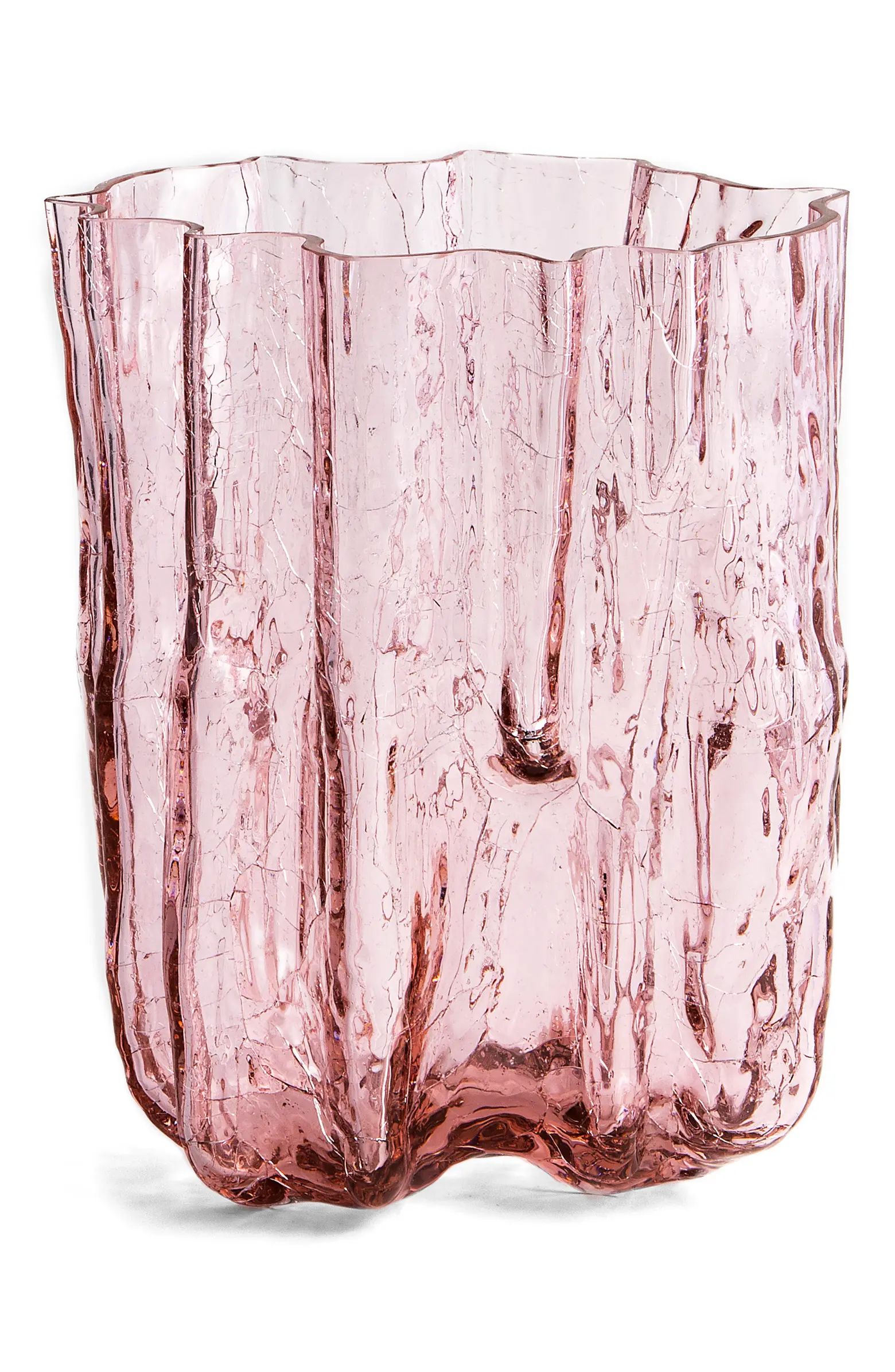 Kosta Boda Crackle Pink Tall Glass Vase | Nordstrom | Nordstrom