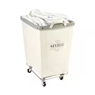 Seville Classics Natural White Commercial Grade Heavy-Duty Extra Large Canvas Laundry Hamper with... | The Home Depot