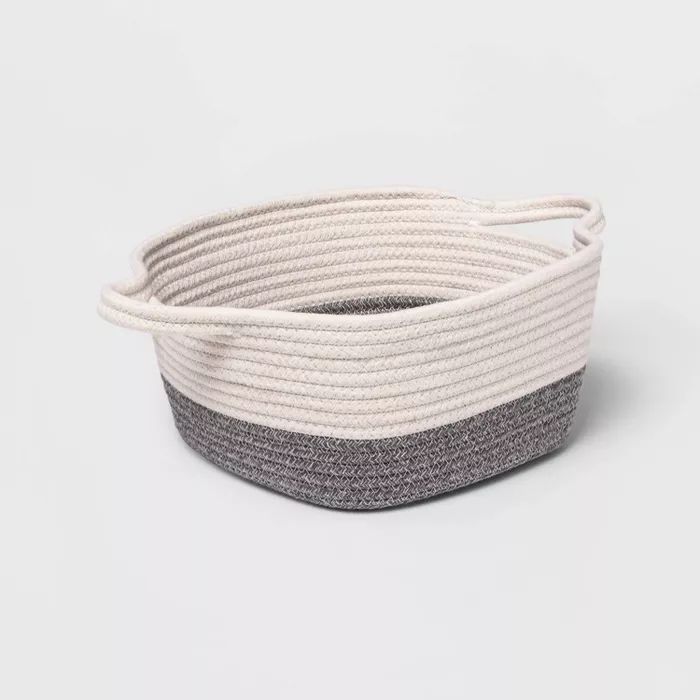 Square Coiled Rope Bin with Color Band - Cloud Island™ | Target