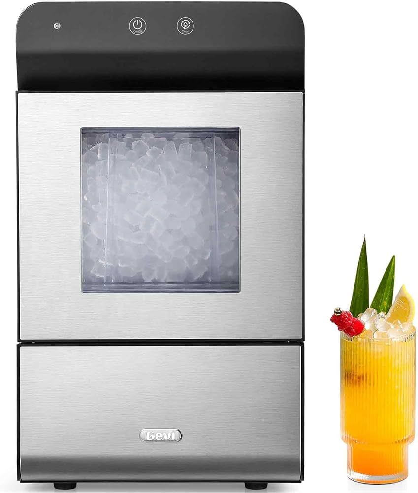 Gevi Household V2.0 Countertop Nugget Ice Maker | Self-Cleaning Pellet Ice Machine | Stainless St... | Amazon (US)