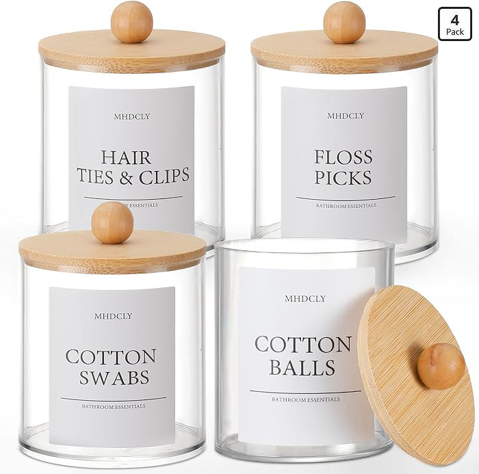 Bathroom Organizers and Storage,4 Pack Bathroom Accessories,Bathroom Decor,Home Decor,Bathroom St... | Amazon (US)
