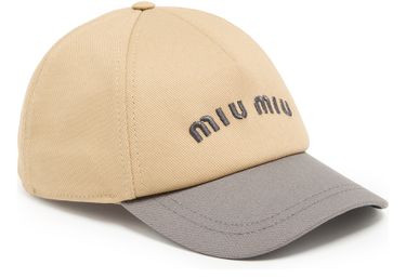 Cotton baseball cap - MIU MIU | 24S US