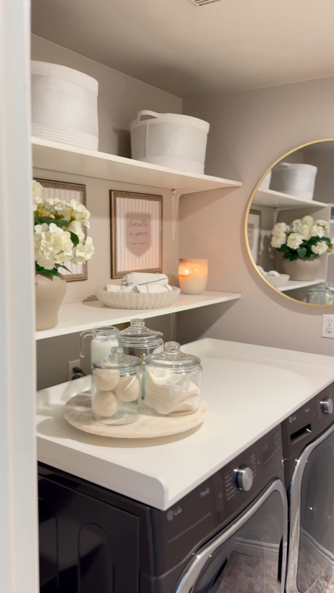 Laundry Room refresher with the amazing Agreeable gray paint by Sherwin Williams 

#LTKHome #LTKSeasonal #LTKOver40