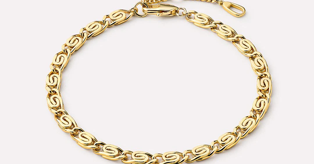 Gold Chain Bracelet - Navy Bracelet | Ana Luisa