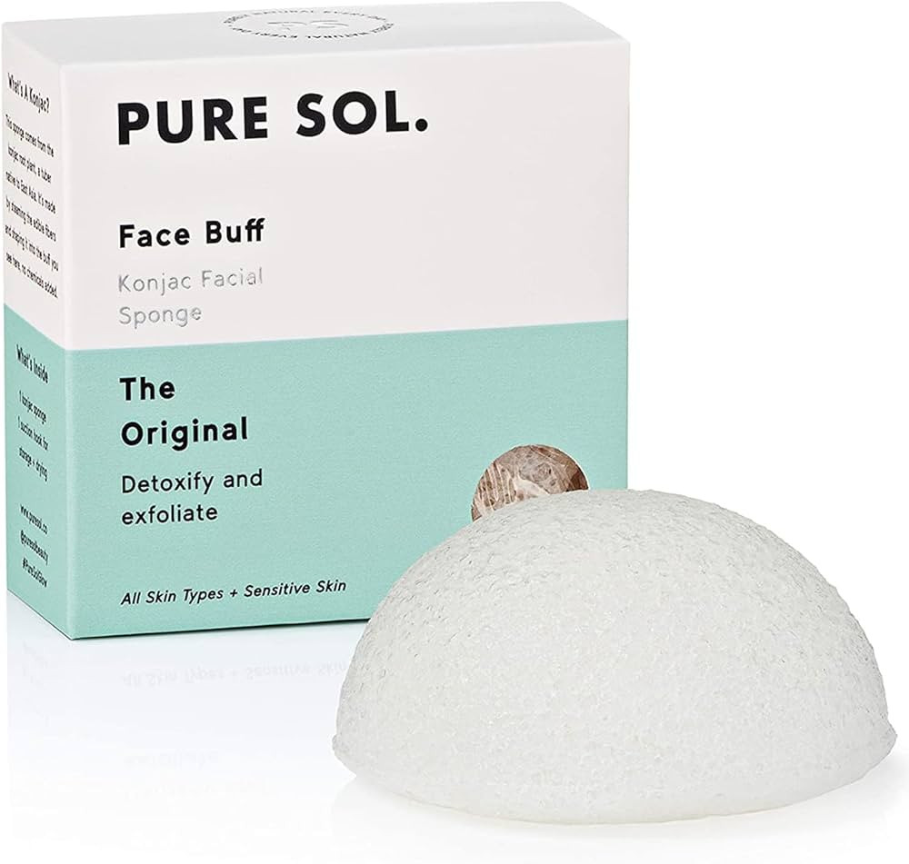 Konjac Sponge - Original - Facial Sponge, Sponge, Eco-Friendly - Gentle Exfoliating Sponge, Deep ... | Amazon (US)