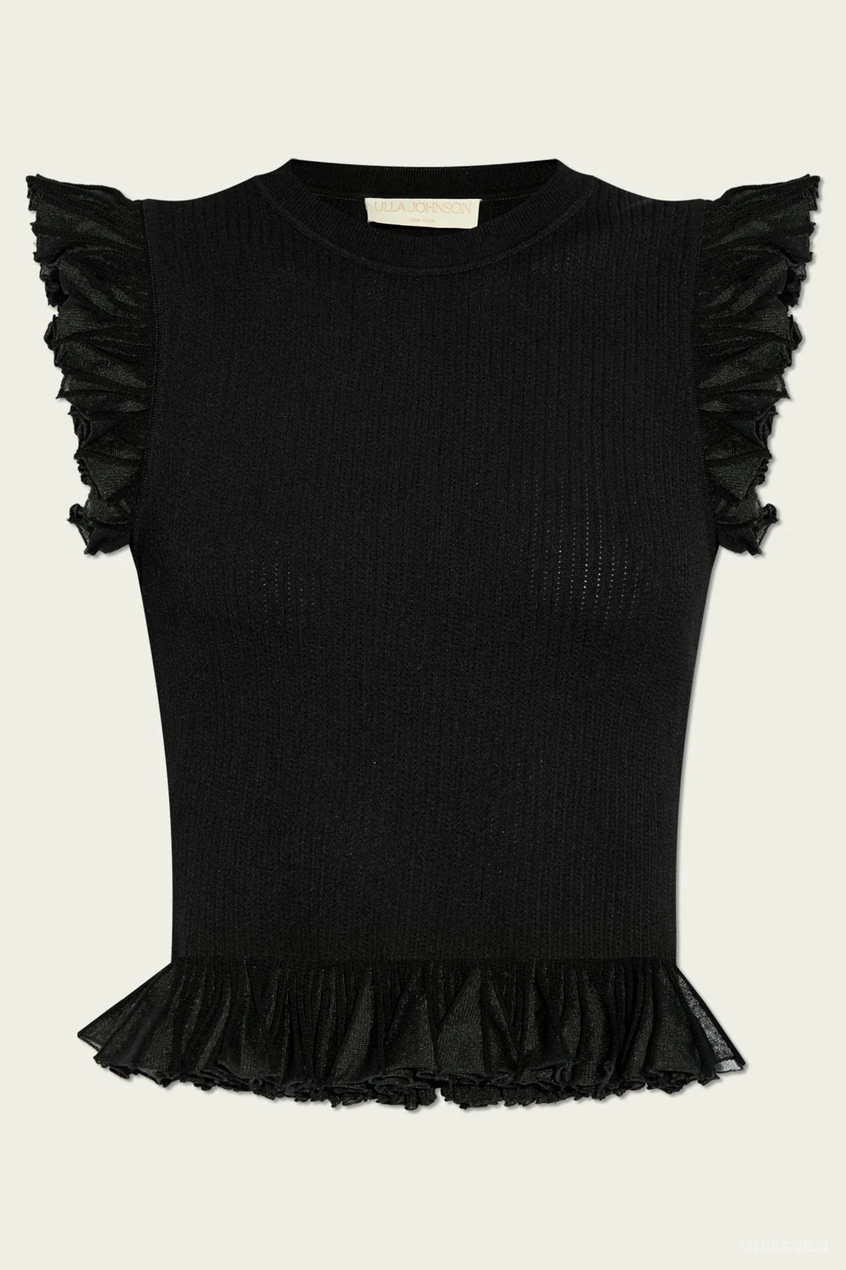 Leila Top in Noir - L | Shop Olivia