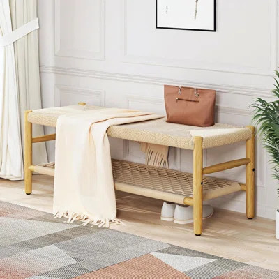 Indoor Entryway Bench Mid-Century Long Bench | Wayfair North America