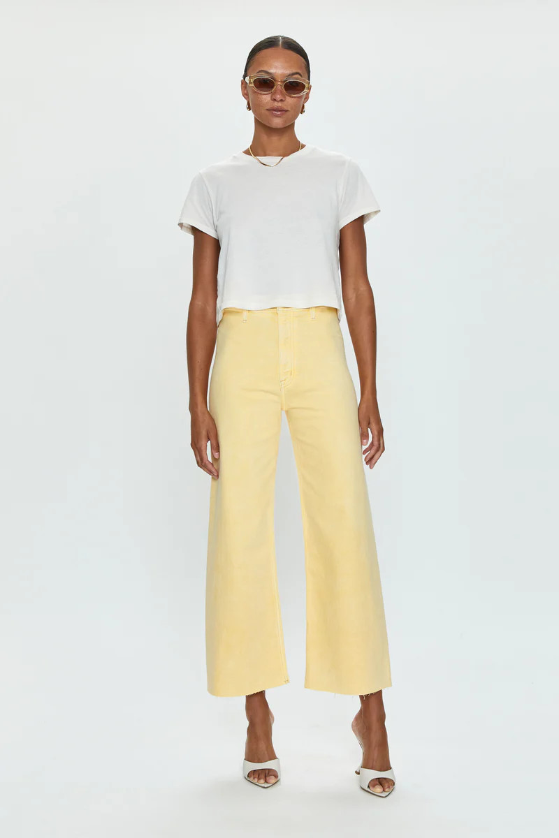 Penny High Rise Wide Leg Crop Jean -  Soft Honey | Pistola Denim
