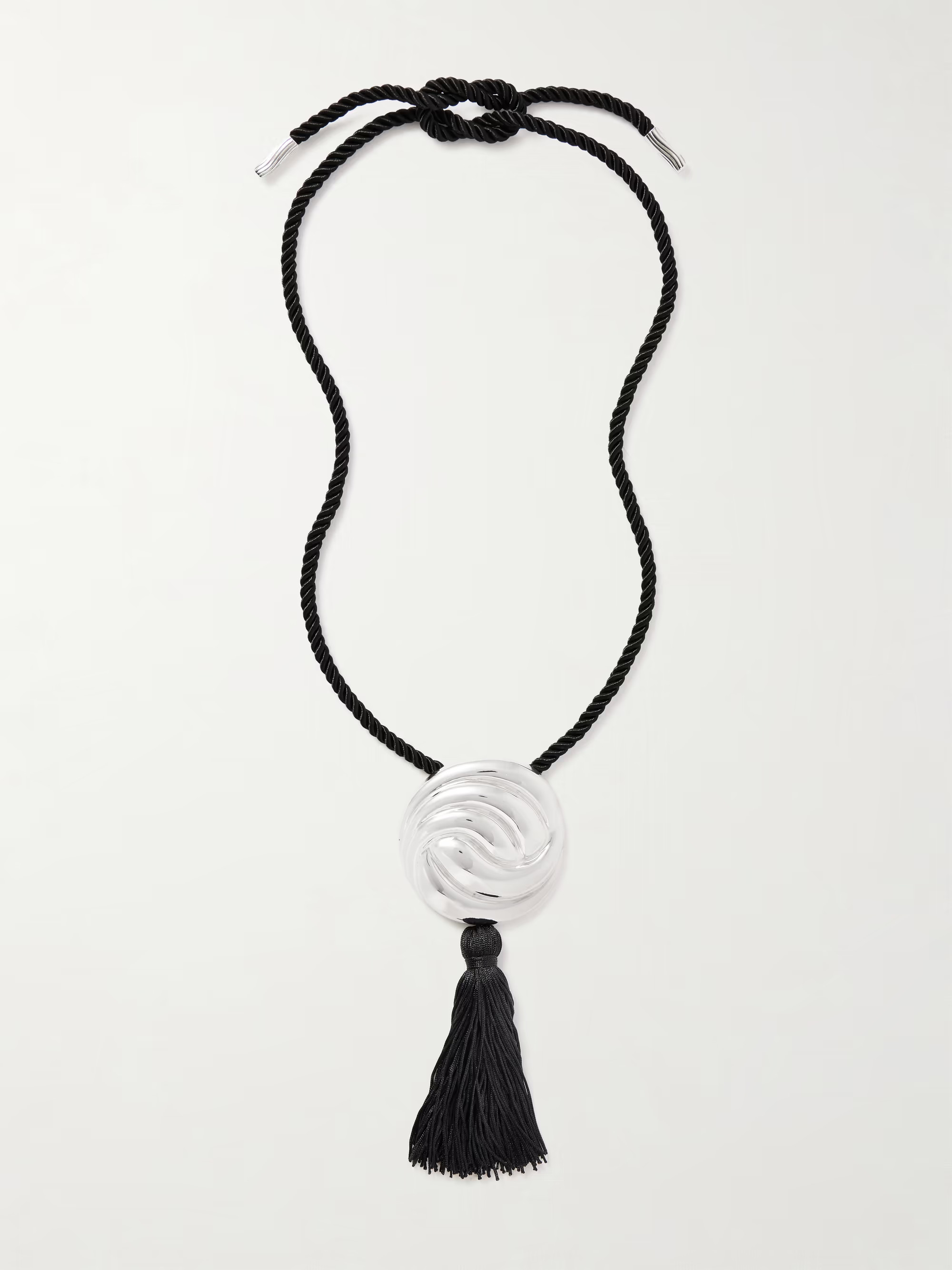 Silver-plated and tasseled cord necklace | NET-A-PORTER APAC