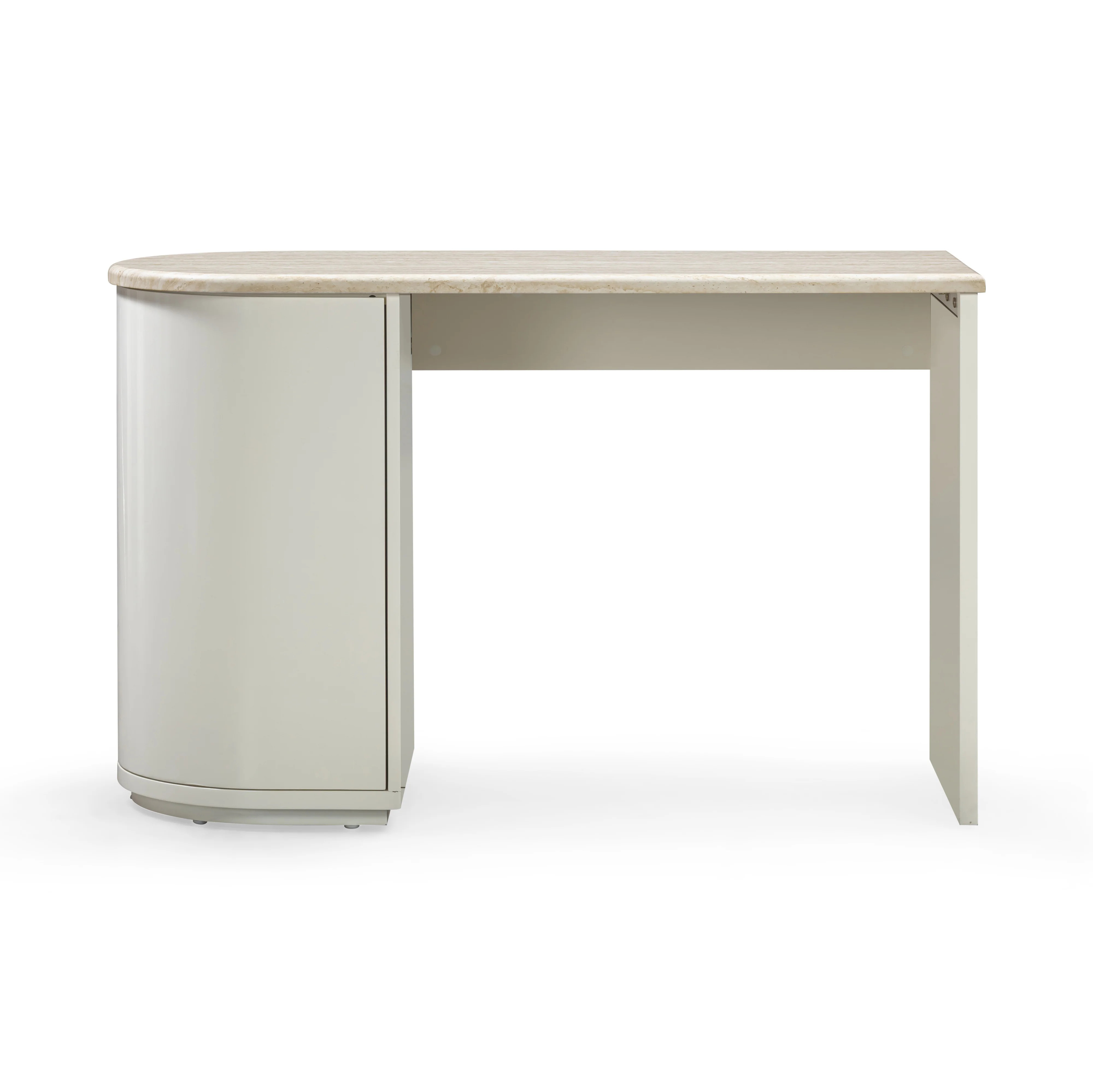 Marlene 47" Cream Faux Travertine Desk | TOV Furniture