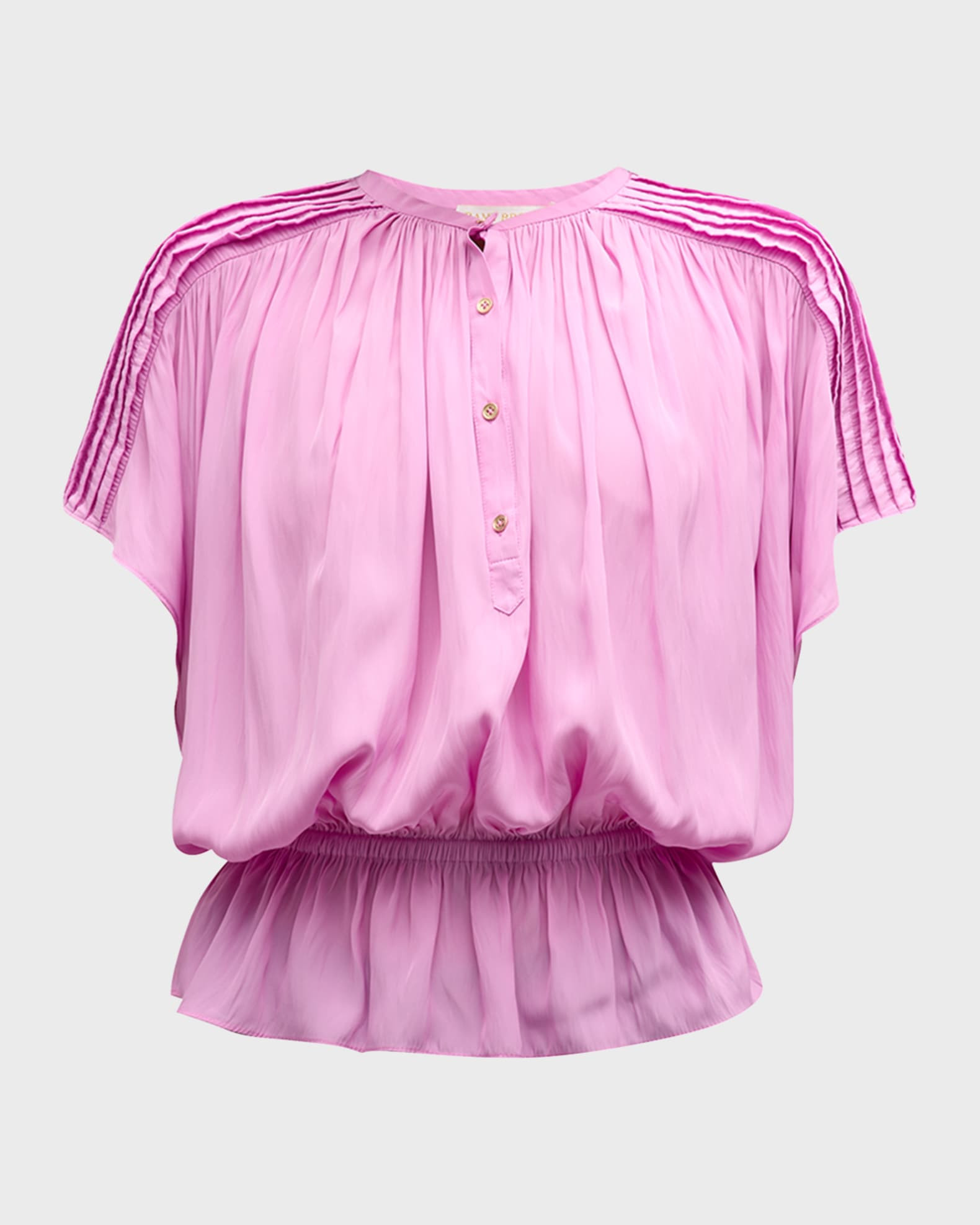 Giana Pleated Peplum Blouse | Neiman Marcus