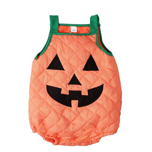 Noubeau Toddler Baby Boy Girl Halloween Clothes Pumpkin Sleeveless Romper Bodysuit One Piece Hall... | Amazon (US)