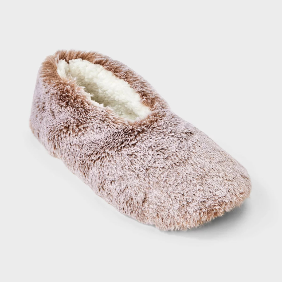 Women's Plush Faux Fur Cozy Slipper Socks with Slip Resistant Soles - Auden™ | Target