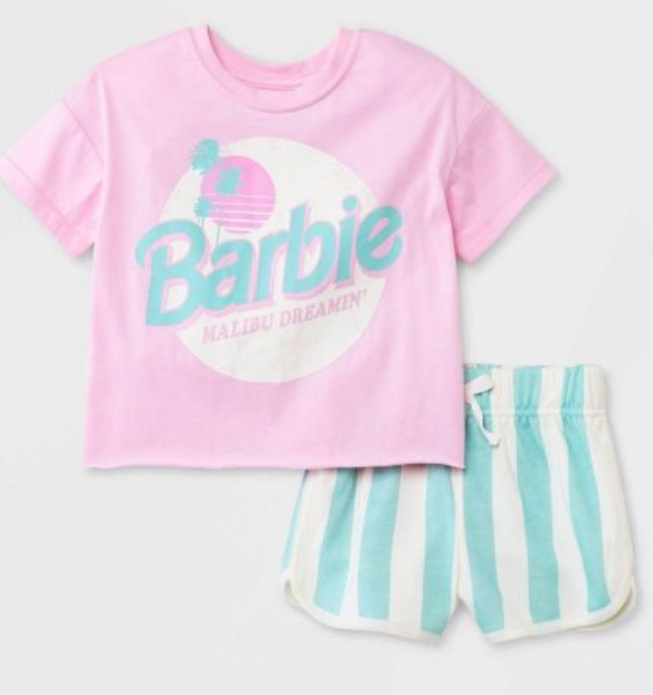 Barbie baby and toddler girls set! Malibu Barbie. Barbie girl. Barbie birthday. Summer set. Girls set. Kids set. Kids Barbie set. Barbie clothes. School clothes. Camp clothes 

#LTKbaby #LTKkids #LTKSeasonal