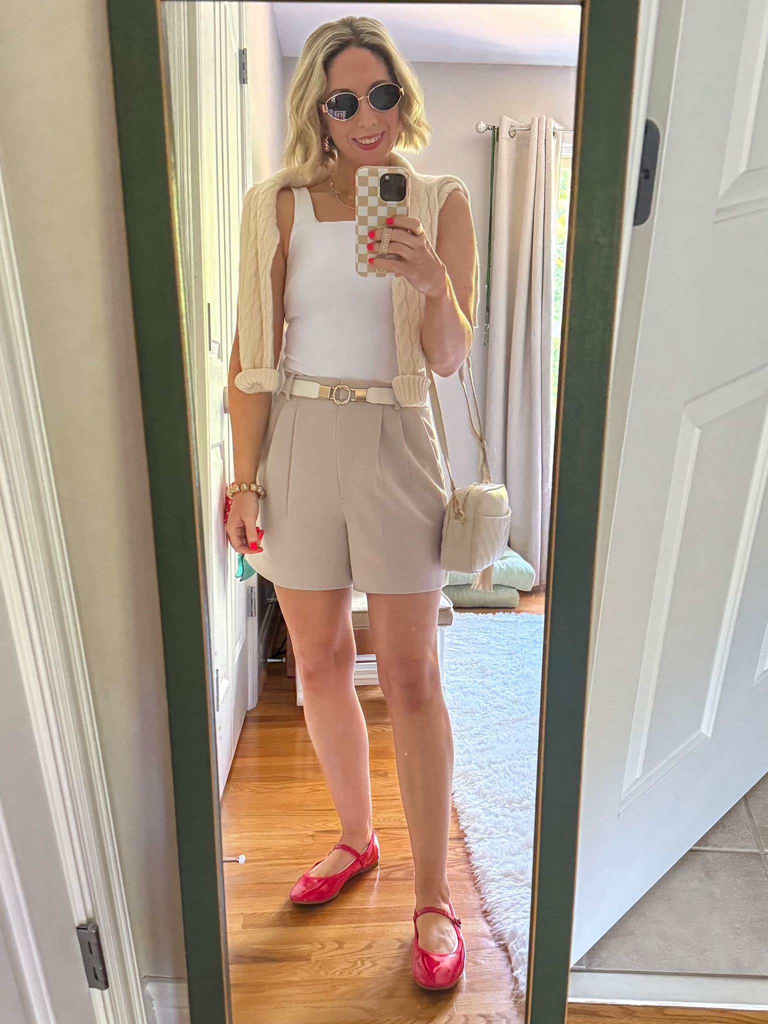 Pre-Fall outfit 

Love the pop of red for Fall - shoes true to size and very comfy 

#LTKSeasonal #LTKShoeCrush #LTKFindsUnder50