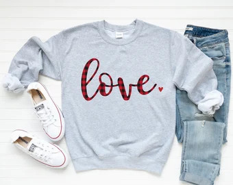 Love sweatshirt valentines day sweatshirt womens valentines | Etsy | Etsy (US)